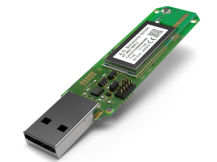 @ANY900-2 USB Dongle plug-and-play USB-hosted gateway to enable IEEE 802.15.4-based Sub-1 GHz IoT wireless network using industry-leading @ANY900-2 IoT module with a U.FL antenna connector