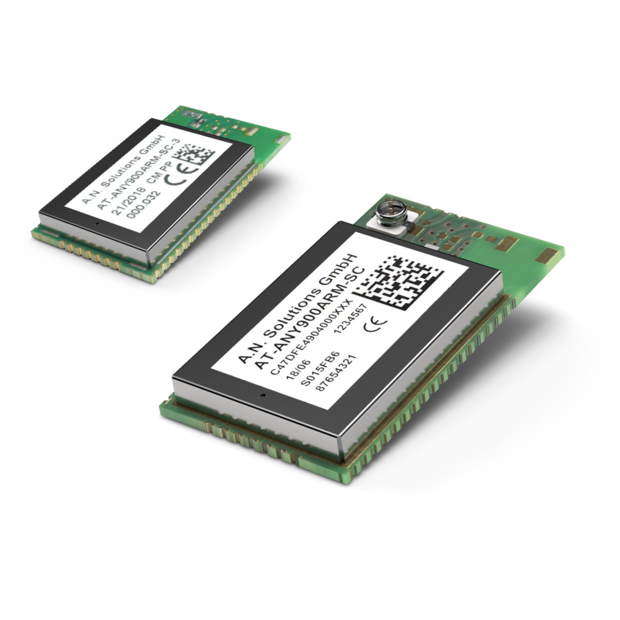 Industry-leading @ANY900ARM-SC-2 IoT module with U.FL antenna connector and @ANY900ARM-SC-3 module with RF pad for Sub-1 GHz for IEEE 802.15.4/Zigbee wireless networking applications