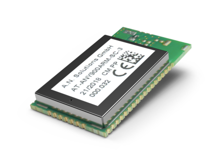 Industry-leading @ANY900ARM-SC-3 IoT module with an RF pad for Sub-1 GHz for IEEE 802.15.4/Zigbee wireless networking applications